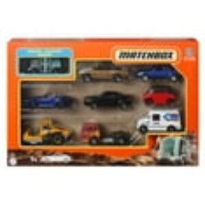 Matchbox Gift Set of 9 Cars or Trucks 1:64 Scale, Construction,(Styles May Vary)